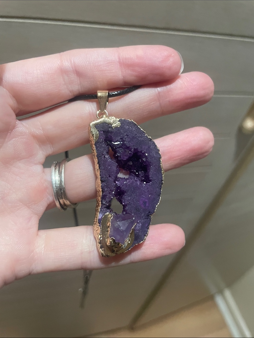 Purple Geode Necklace - Picture 4 of 4